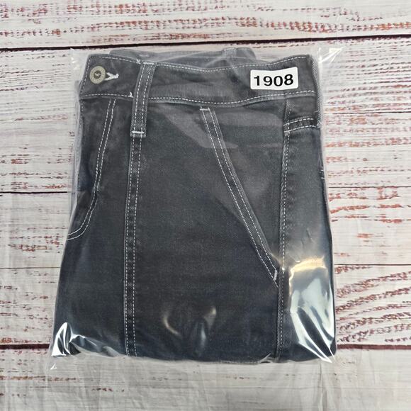 Hollister Womens HIgh Rise Vintage Baggy Jeans Sz 1R(25) Black Carpenter Gothic - Picture 13 of 13